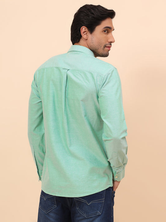 Casual Shirt for Men | Breathable & Soft with Color Fastness Slim Fit Cotton Fabric Solid Pattern