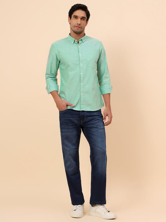 Casual Shirt for Men | Breathable & Soft with Color Fastness Slim Fit Cotton Fabric Solid Pattern