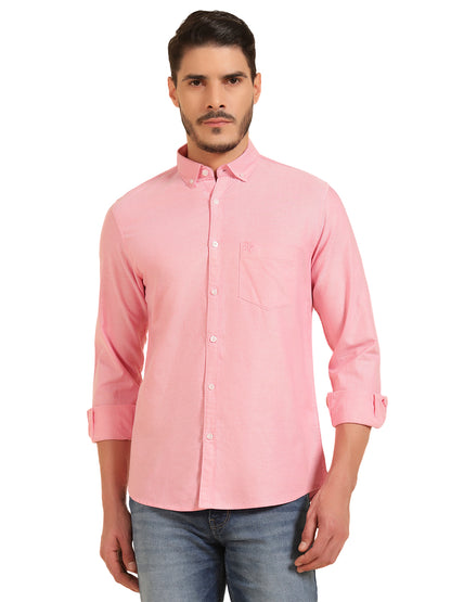 Casual Shirt for Men | Breathable & Soft with Color Fastness Regular Fit Cotton Fabric Solid Pattern