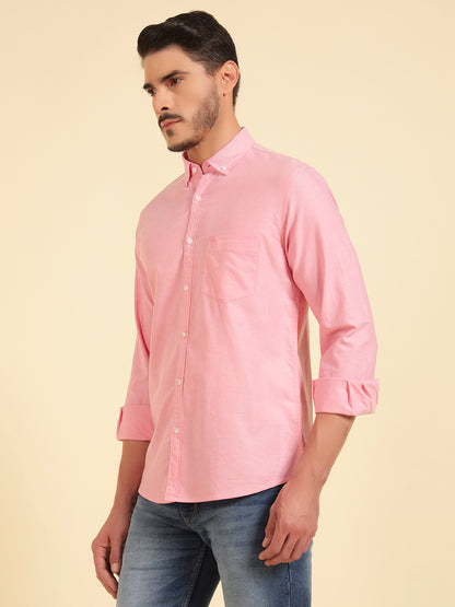 Casual Shirt for Men | Breathable & Soft with Color Fastness Regular Fit Cotton Fabric Solid Pattern