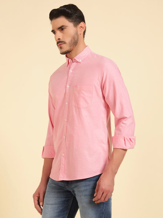 Casual Shirt for Men | Breathable & Soft with Color Fastness Regular Fit Cotton Fabric Solid Pattern
