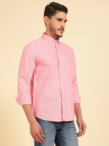 Casual Shirt for Men | Breathable & Soft with Color Fastness Regular Fit Cotton Fabric Solid Pattern