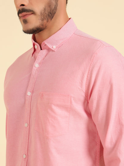 Casual Shirt for Men | Breathable & Soft with Color Fastness Regular Fit Cotton Fabric Solid Pattern