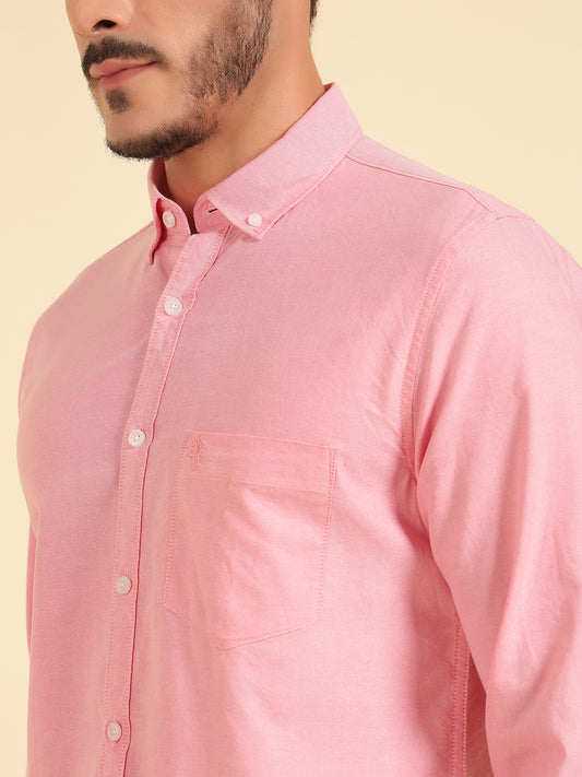 Casual Shirt for Men | Breathable & Soft with Color Fastness Regular Fit Cotton Fabric Solid Pattern
