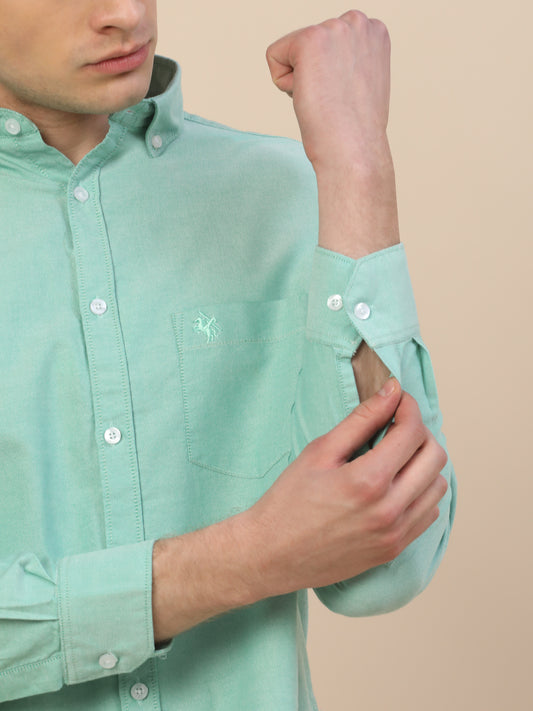 Casual Shirt for Men | Breathable & Soft with Color Fastness Regular Fit Spread Collar Neck Cotton Fabric Solid Pattern