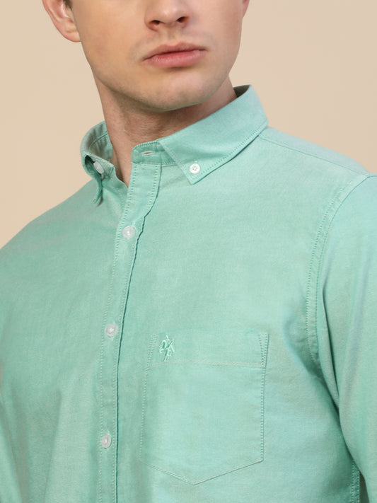 Casual Shirt for Men | Breathable & Soft with Color Fastness Regular Fit Spread Collar Neck Cotton Fabric Solid Pattern