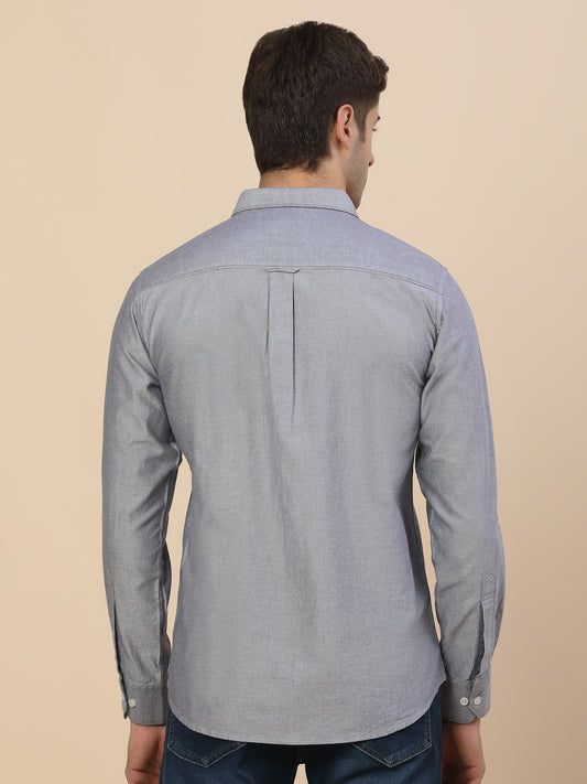 Casual Shirt for Men | Breathable & Soft with Color Fastness Regular Fit Spread Collar Neck Cotton Fabric Solid Pattern