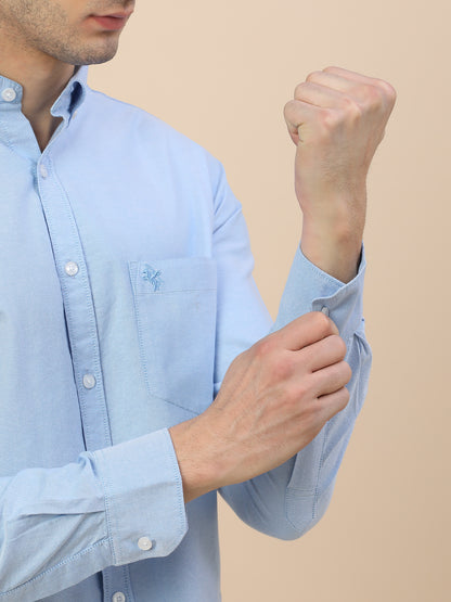 Casual Shirt for Men | Breathable & Soft with Color Fastness Regular Fit Spread Collar Neck Cotton Fabric Solid Pattern