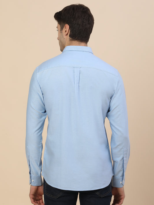 Casual Shirt for Men | Breathable & Soft with Color Fastness Regular Fit Spread Collar Neck Cotton Fabric Solid Pattern