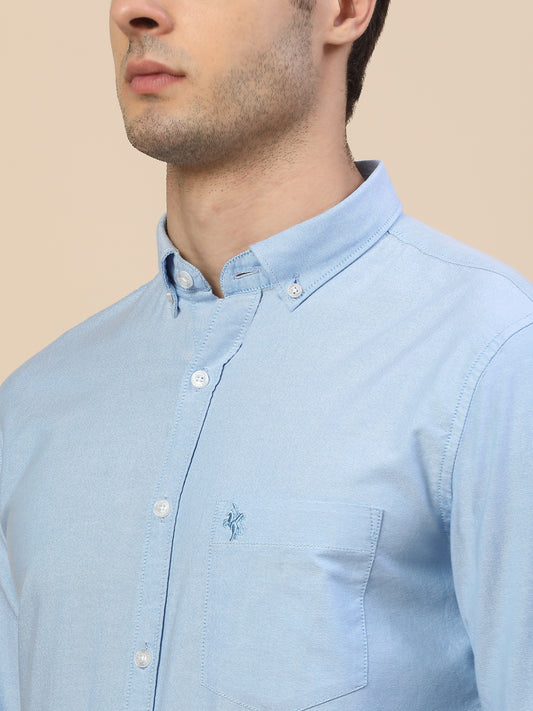 Casual Shirt for Men | Breathable & Soft with Color Fastness Regular Fit Spread Collar Neck Cotton Fabric Solid Pattern