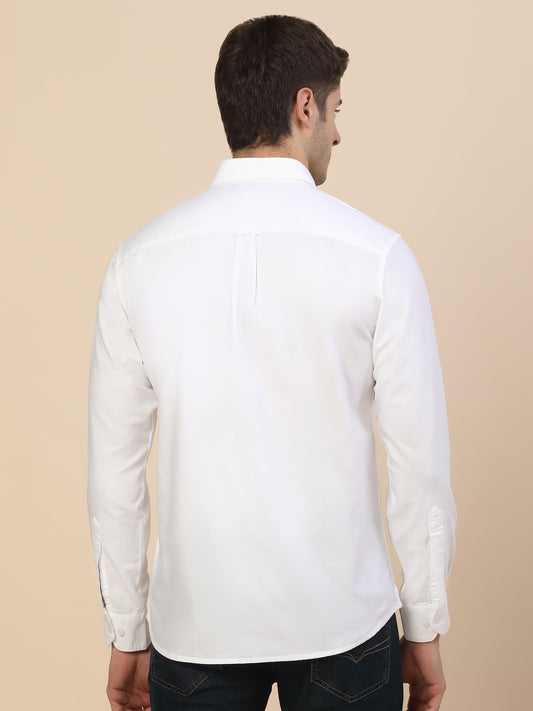 Casual Shirt for Men | Breathable & Soft with Color Fastness Regular Fit Spread Collar Neck Cotton Fabric Solid Pattern