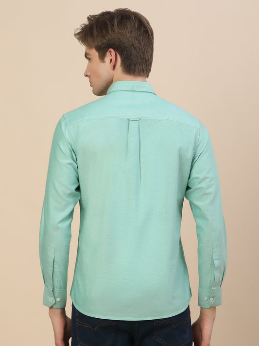 Casual Shirt for Men | Breathable & Soft with Color Fastness Regular Fit Spread Collar Neck Cotton Fabric Solid Pattern