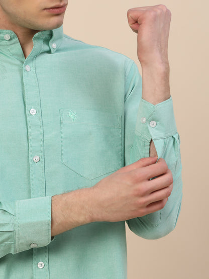 Casual Shirt for Men | Breathable & Soft with Color Fastness Regular Fit Spread Collar Neck Cotton Fabric Solid Pattern