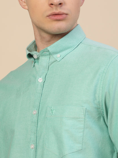 Casual Shirt for Men | Breathable & Soft with Color Fastness Regular Fit Spread Collar Neck Cotton Fabric Solid Pattern