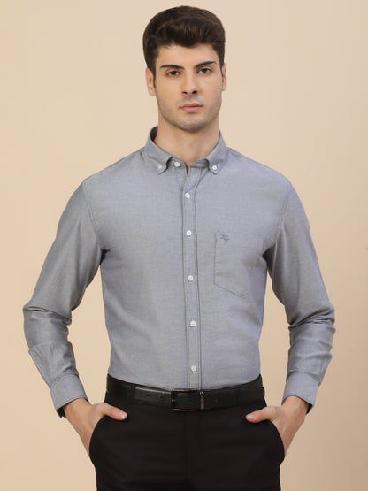 Casual Shirt for Men | Breathable & Soft with Color Fastness Regular Fit Spread Collar Neck Cotton Fabric Solid Pattern