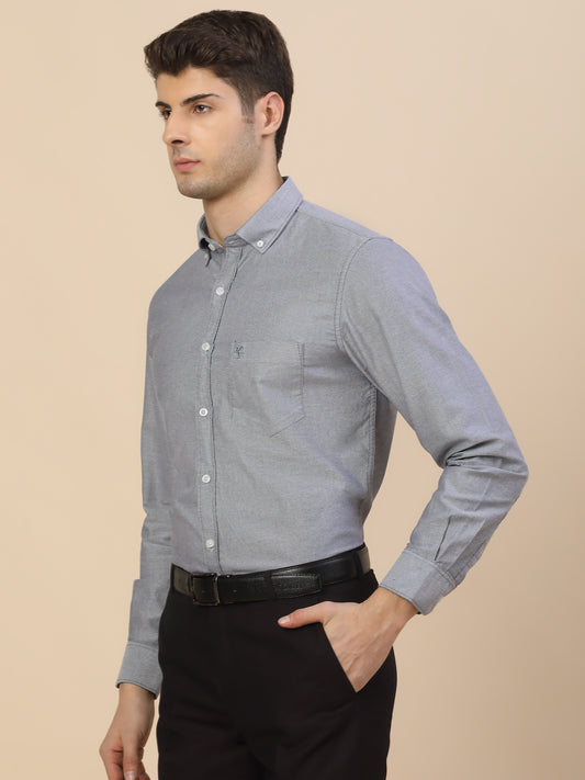 Casual Shirt for Men | Breathable & Soft with Color Fastness Regular Fit Spread Collar Neck Cotton Fabric Solid Pattern