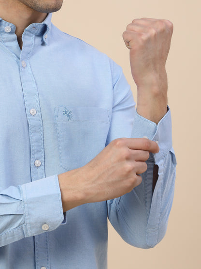 Casual Shirt for Men | Breathable & Soft with Color Fastness Regular Fit Spread Collar Neck Cotton Fabric Solid Pattern