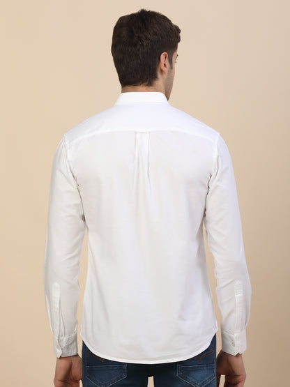 Casual Shirt for Men | Breathable & Soft with Color Fastness Regular Fit Spread Collar Neck Cotton Fabric Solid Pattern