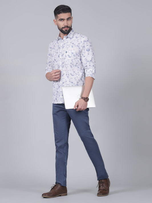 Casual Shirt for Men | Breathable & Soft with Color Fastness Regular Fit Spread Collar Neck Cotton Fabric Printed Pattern