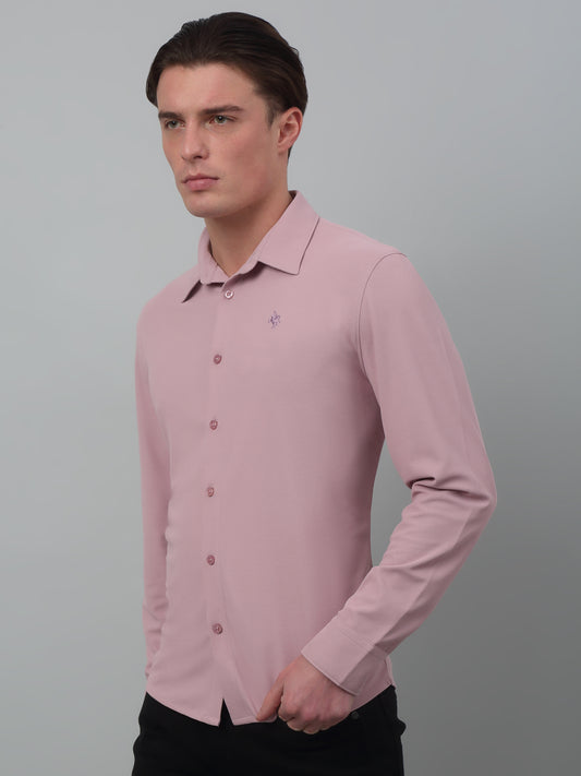 Casual Shirt for Men | Breathable & Soft with Color Fastness Regular Fit Spread Collar Neck Poyester Fabric Solid Pattern