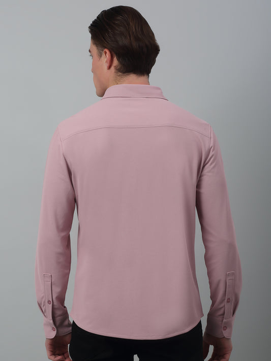 Casual Shirt for Men | Breathable & Soft with Color Fastness Regular Fit Spread Collar Neck Poyester Fabric Solid Pattern