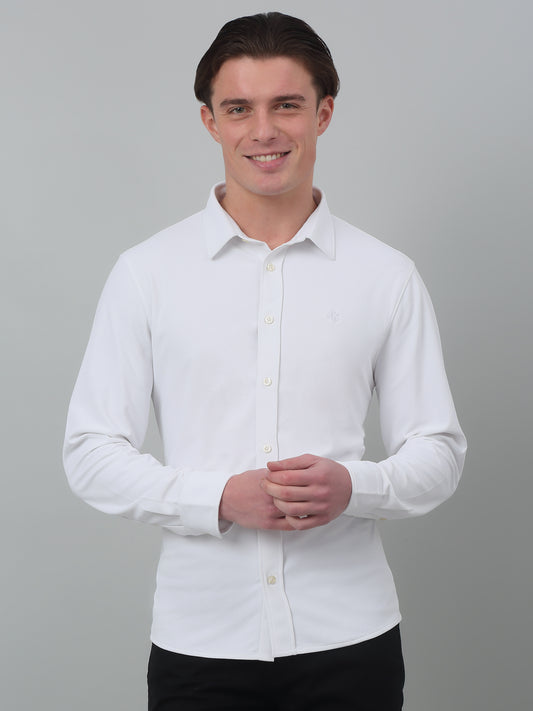 Casual Shirt for Men | Breathable & Soft with Color Fastness Regular Fit Spread Collar Neck Poyester Fabric Solid Pattern