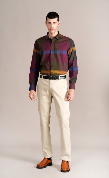 Casual Shirt for Men | Breathable & Soft with Color Fastness Regular Fit Spread Collar Neck Cotton Fabric Checkered Pattern