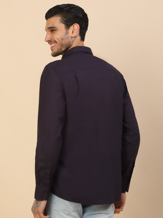 Men's Stylish Solid Casual Shirt | Regular Fit | Full Sleeve | Pure Cotton | Smart Casual Wear