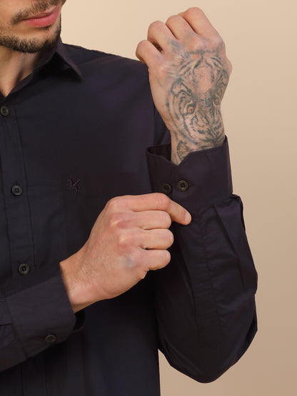 Men's Stylish Solid Casual Shirt | Regular Fit | Full Sleeve | Pure Cotton | Smart Casual Wear