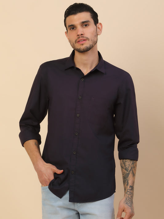 Men's Stylish Solid Casual Shirt | Regular Fit | Full Sleeve | Pure Cotton | Smart Casual Wear