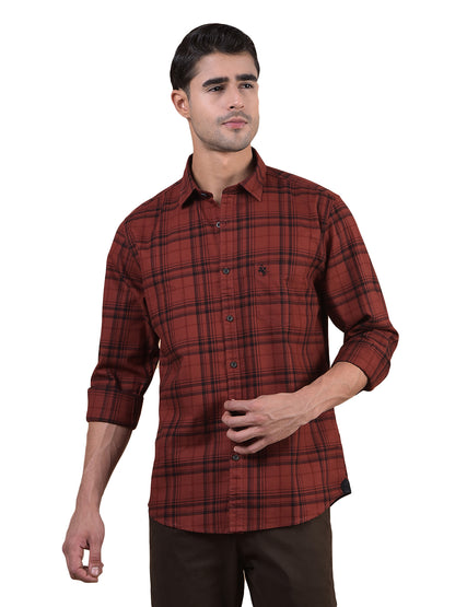 Casual Shirt for Men | Breathable & Soft with Color Fastness Regular Fit Spread Collar Neck Cotton Fabric Checkered Pattern