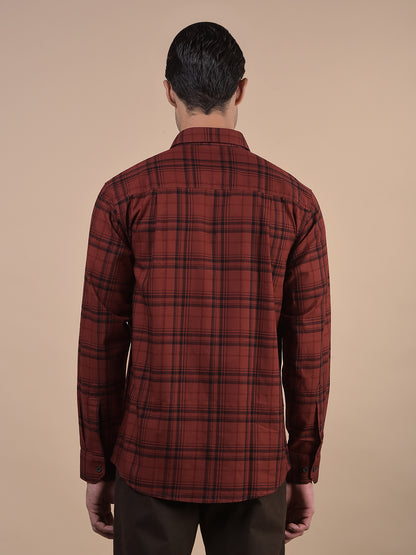 Casual Shirt for Men | Breathable & Soft with Color Fastness Regular Fit Spread Collar Neck Cotton Fabric Checkered Pattern