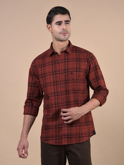 Casual Shirt for Men | Breathable & Soft with Color Fastness Regular Fit Spread Collar Neck Cotton Fabric Checkered Pattern