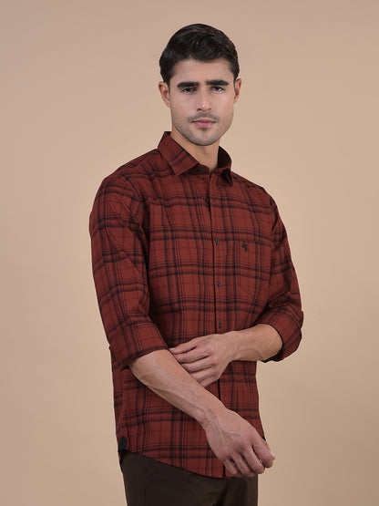 Casual Shirt for Men | Breathable & Soft with Color Fastness Regular Fit Spread Collar Neck Cotton Fabric Checkered Pattern