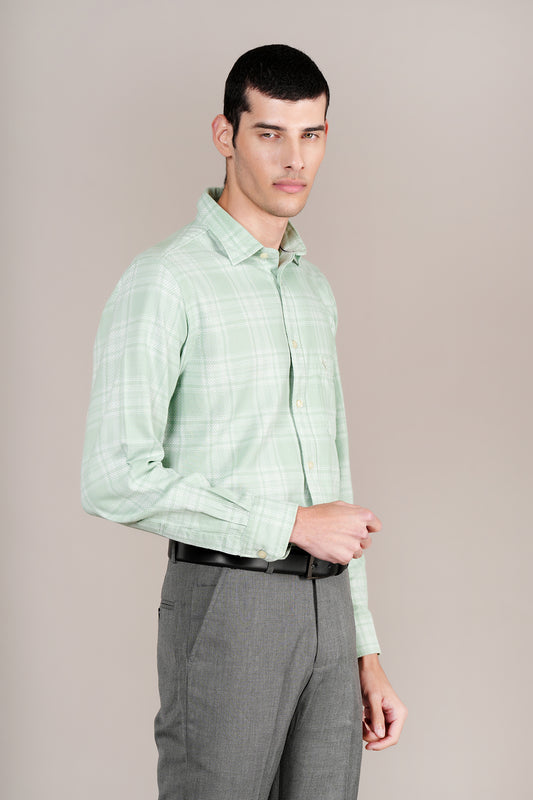 Casual Shirt for Men | Breathable & Soft with Color Fastness Regular Fit Spread Collar Neck Cotton Fabric Checkered Pattern