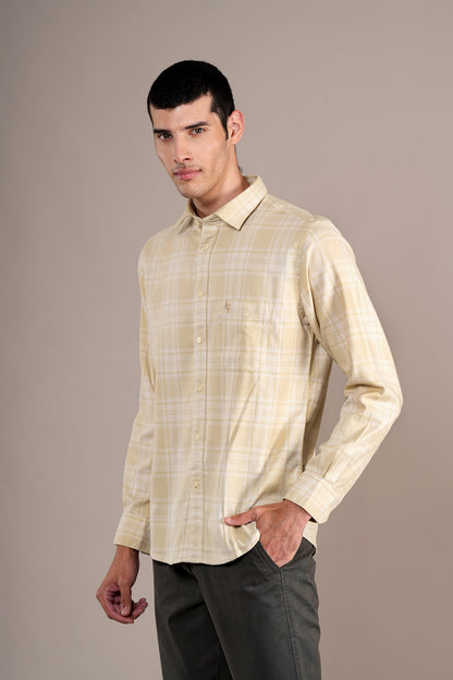 Casual Shirt for Men | Breathable & Soft with Color Fastness Regular Fit Spread Collar Neck Cotton Fabric Checkered Pattern