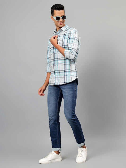 Casual Shirt for Men | Breathable & Soft with Color Fastness Regular Fit Spread Collar Neck Cotton Fabric Checkered Pattern