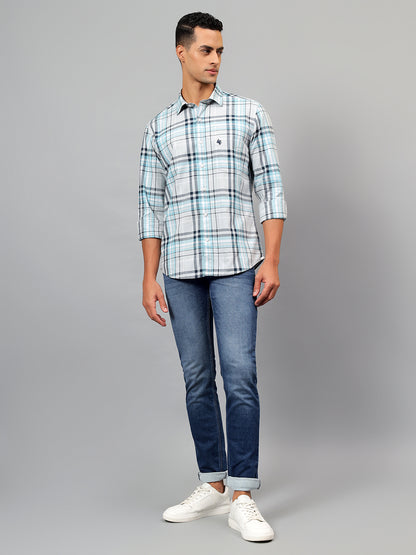 Casual Shirt for Men | Breathable & Soft with Color Fastness Regular Fit Spread Collar Neck Cotton Fabric Checkered Pattern