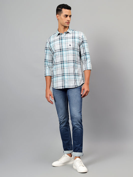 Casual Shirt for Men | Breathable & Soft with Color Fastness Regular Fit Spread Collar Neck Cotton Fabric Checkered Pattern