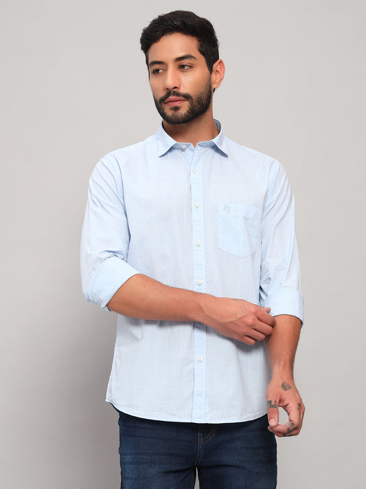 Casual Shirt for Men | Breathable & Soft with Color Fastness Regular Fit Spread Collar Neck Cotton Fabric Checkered Pattern