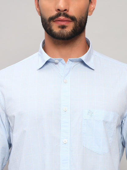 Casual Shirt for Men | Breathable & Soft with Color Fastness Regular Fit Spread Collar Neck Cotton Fabric Checkered Pattern