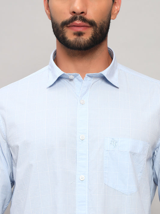 Casual Shirt for Men | Breathable & Soft with Color Fastness Regular Fit Spread Collar Neck Cotton Fabric Checkered Pattern