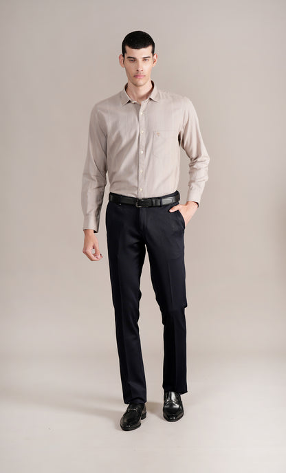 Casual Shirt for Men | Breathable & Soft with Color Fastness Regular Fit Spread Collar Neck Cotton Fabric Striped Pattern