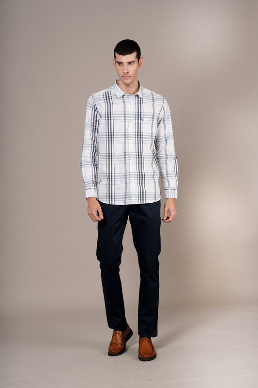 Casual Shirt for Men | Breathable & Soft with Color Fastness Regular Fit Spread Collar Neck Cotton Fabric Checkered Pattern