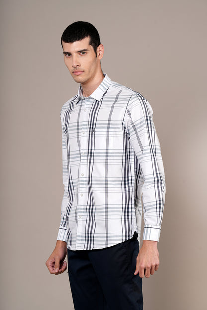 Casual Shirt for Men | Breathable & Soft with Color Fastness Regular Fit Spread Collar Neck Cotton Fabric Checkered Pattern