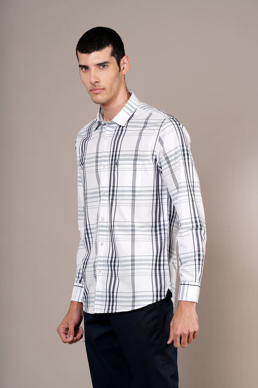 Casual Shirt for Men | Breathable & Soft with Color Fastness Regular Fit Spread Collar Neck Cotton Fabric Checkered Pattern