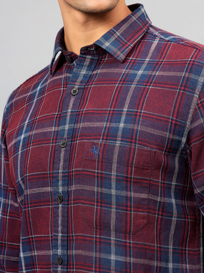 Casual Shirt for Men | Breathable & Soft with Color Fastness Regular Fit Spread Collar Neck Cotton Fabric Checkered Pattern