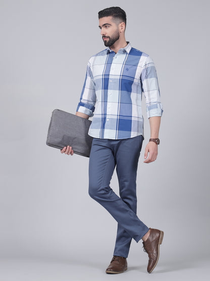Casual Shirt for Men | Breathable & Soft with Color Fastness Regular Fit Spread Collar Neck Cotton Fabric Checkered Pattern