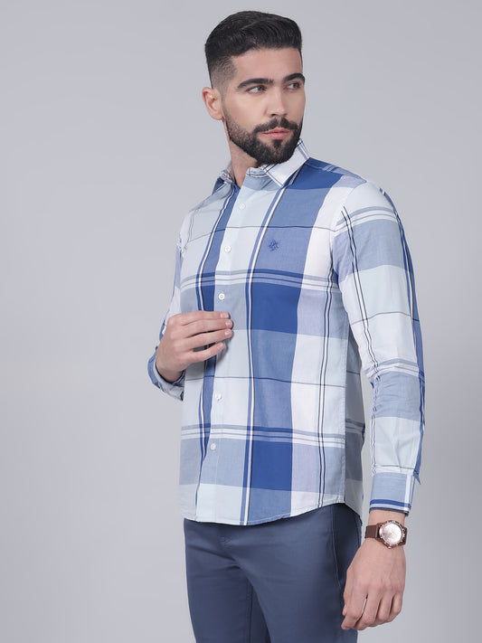 Casual Shirt for Men | Breathable & Soft with Color Fastness Regular Fit Spread Collar Neck Cotton Fabric Checkered Pattern
