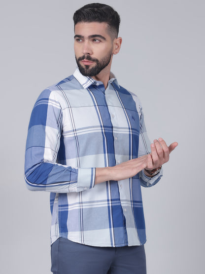 Casual Shirt for Men | Breathable & Soft with Color Fastness Regular Fit Spread Collar Neck Cotton Fabric Checkered Pattern